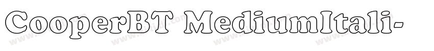 CooperBT MediumItali字体转换
